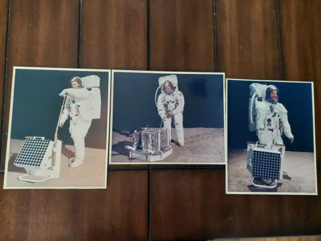 Rare Apollo 11 EASEP Photos (3) 8'x10"