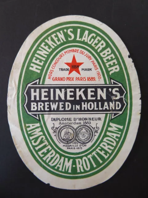 Vintage Heineken's Lager Bieretikett roter Stern