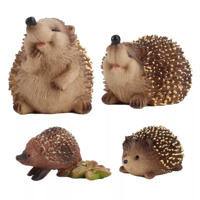 3/4PCS X Simulierte Igel Modelle Mini Tiere Figuren Kinder Spielzeug Wohnkultur