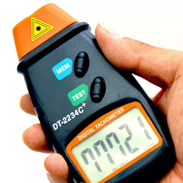 Digital Tachometer Non Contact Laser Photo RPM Tach Meter Motor Speed Gauge AS