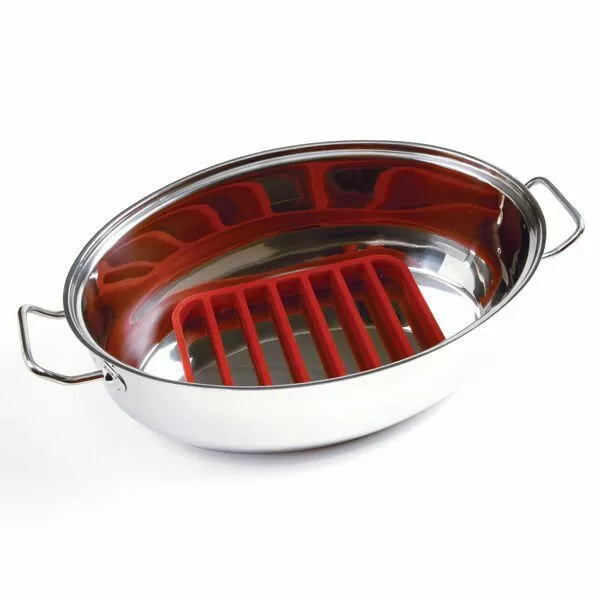 Norpro 9" x 6" Nonstick Silicone Roast Rack / Healthy Turkey Roasting Trivet 3