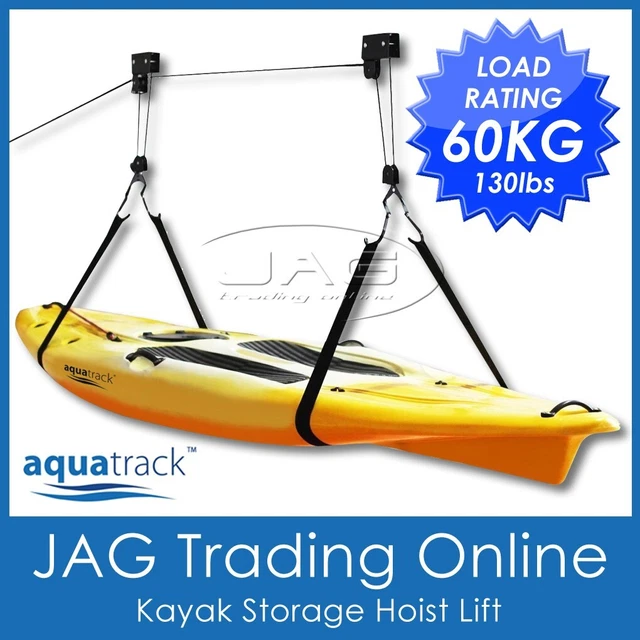 AQUATRACK KAYAK HOIST PULLEY SYSTEM Ceiling Bike Lift Garage Storage