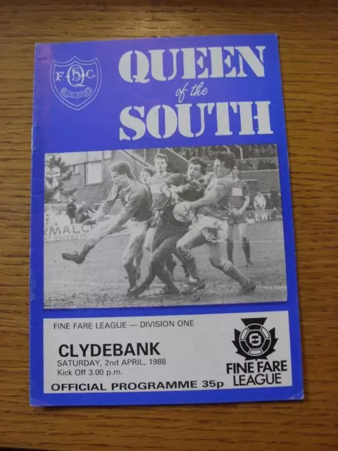 02/04/1988 Queen Of The South v Clydebank  (No Apparent Faults)