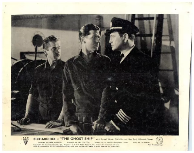 The Ghost Ship Original Lobby Card Richard Dix Russell Wade Sailor 1943