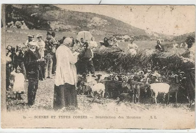 CPA  CORSE scènes et Types Corses - Bénédiction des Moutons