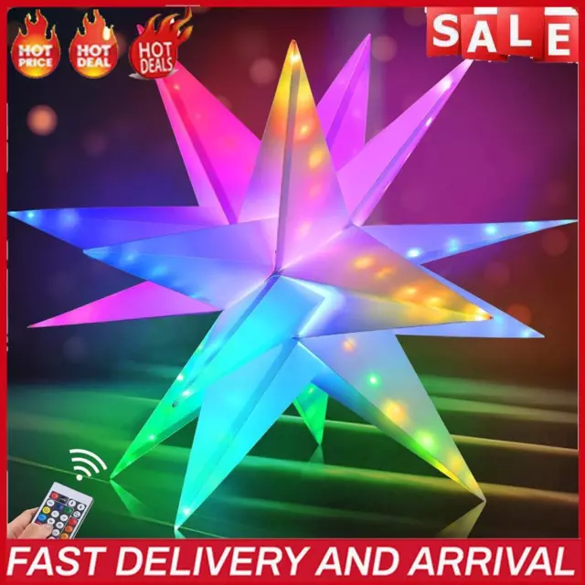 LED Christmas Star Tree Topper APP Remote Control 3D Star Treetop (60CM)