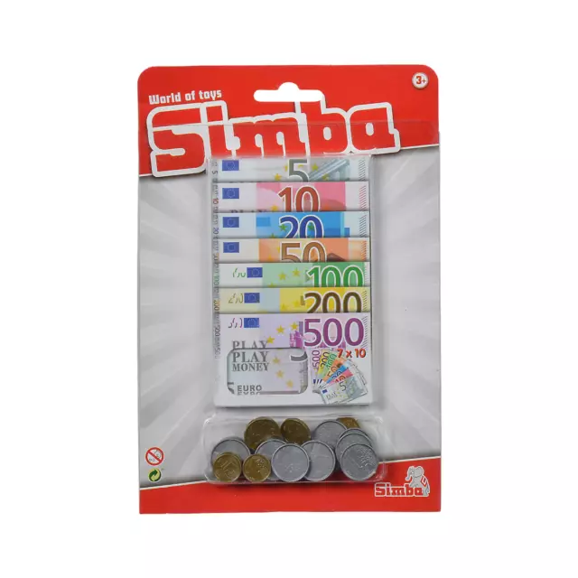 Simba - Euro-Spiel Geld Münzen - Kaufladen Zubehör Kinder-Spiel-Geld
