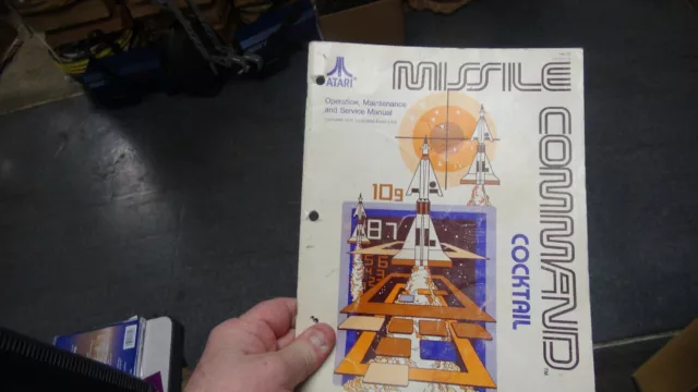 Atari MISSILE COMMAND COCKTAIL Arcade Video Game Manual - good used original