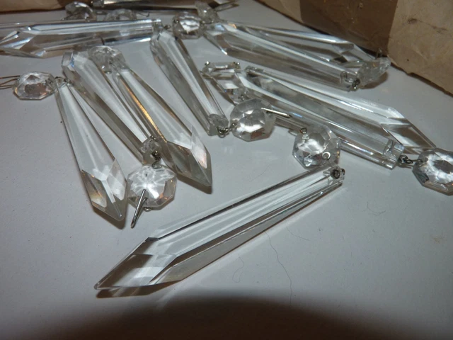 50pcs 14/22mm 4Holes Glass Square Crystal Bead Prism Chandelier Lamp