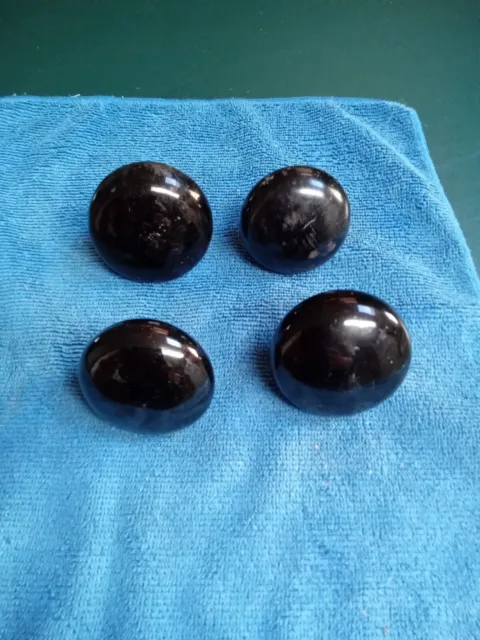 VTG Black Porcelain Door Knobs - Lot of 4