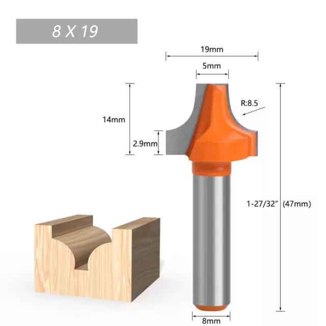 Fräser Router-Bit Hartmetall Hochfest Holzbearbeitung Schaftfräser Trimmen