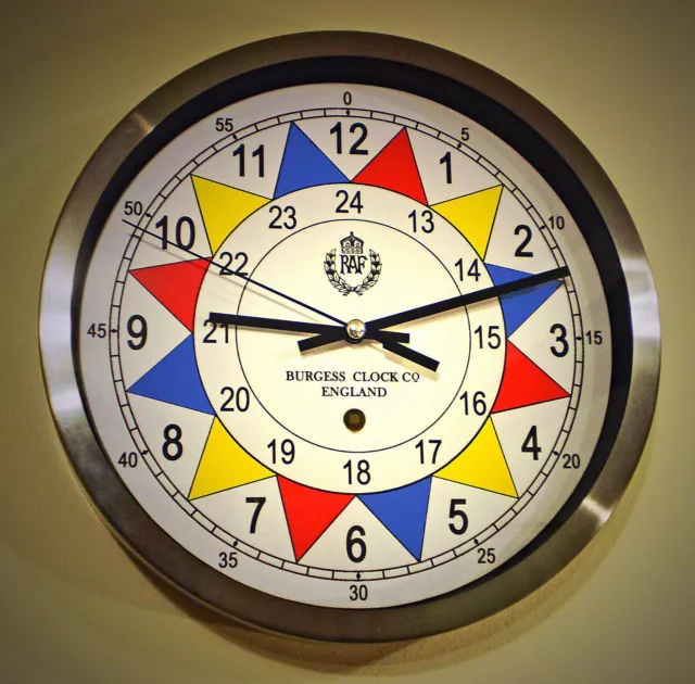 RAF Royal Air Force Operation Room Sector Wall Clock, WW2 1940 Replica. 2