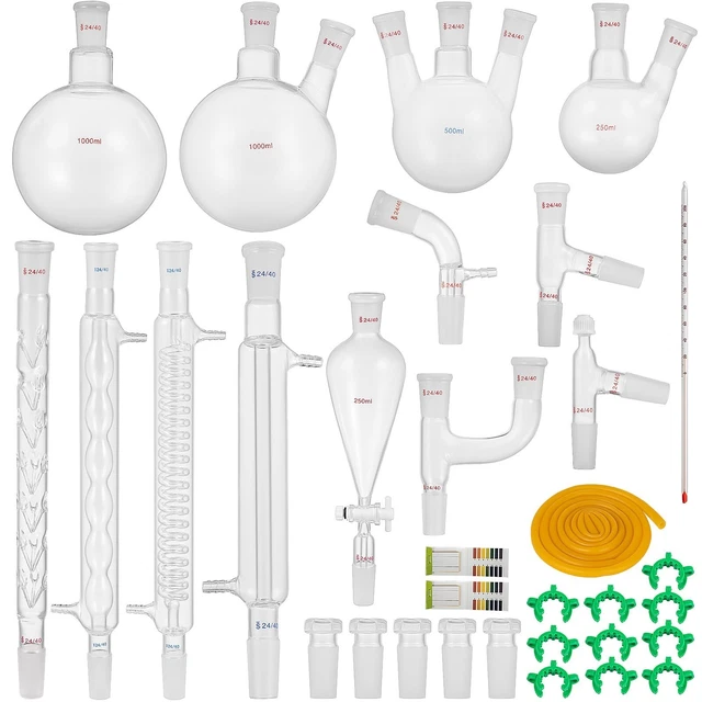 Adattatore per aspirazione sottovuoto in vetro da laboratorio 24/40,105 Bend  21