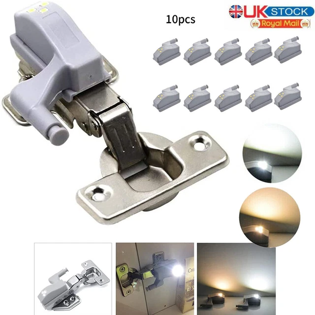 10X LED Smart Sensor Light Kitchen Cabinet Closet Cupboard Wardrobe Hinge Lamps
