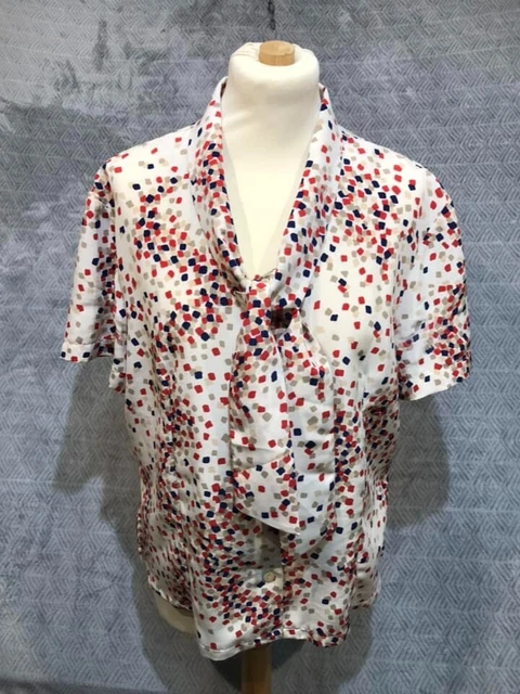 DAXON CHEMISIER FEMME taille 46 100 poly creme vintageTBE blouse
