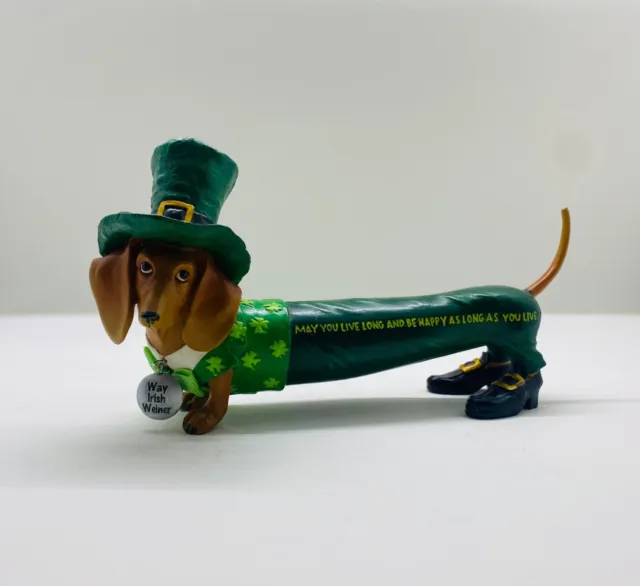 Westland Way Irish Dog Weiner Dachshund Live Long and Happy Figurine
