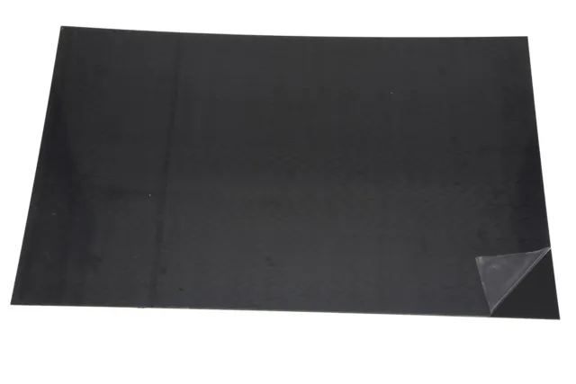 Plaque à rayures noire mate 1 couche vierge pickguard feuille de matériau 290 x 430 (mm)