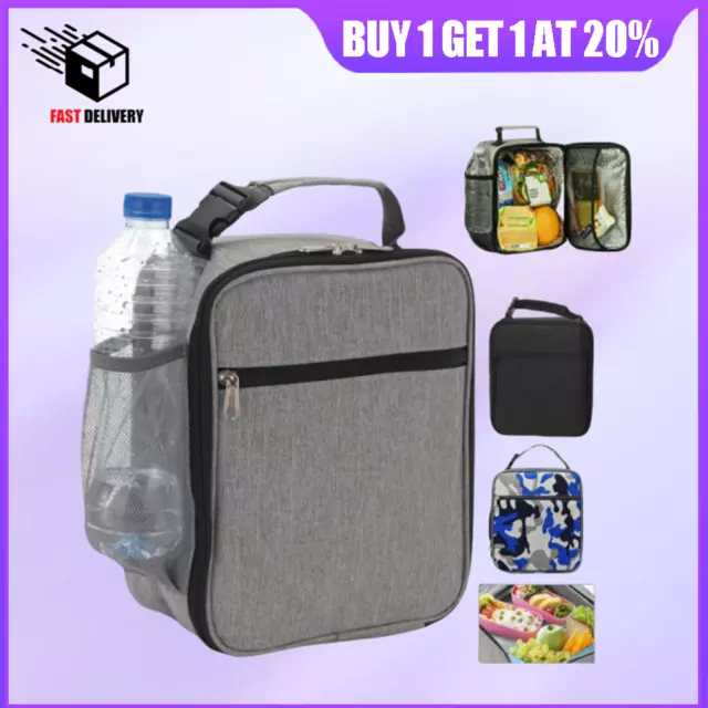 Insulated Lunch Bag Box for Women Men Thermos Cooler Hot Cold Adult Food Tote UK