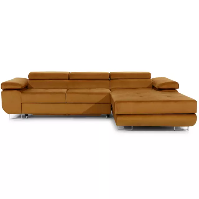 Ecksofa Armando L-form Schlafsofa Wohnlandschaft Links Rechts Couch Bettkasten