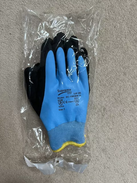 Supreme Blue Work Gloves Fleece Lined. Great For Mucking Out