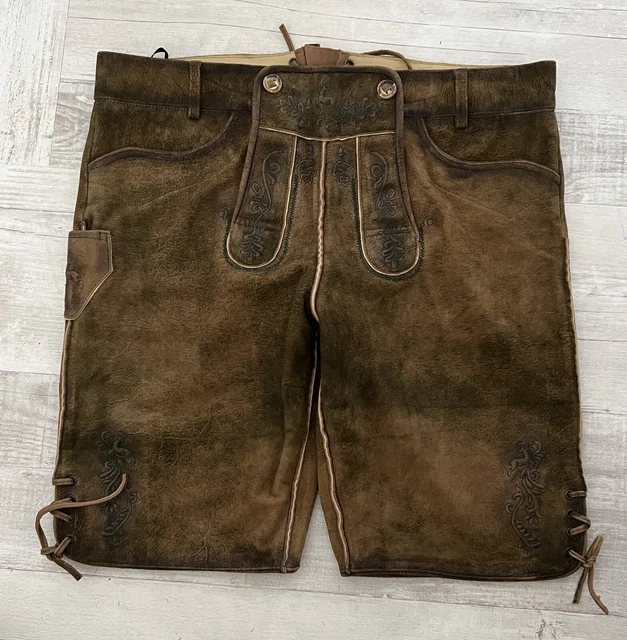 Lederhosen Hammerschmid Genuine Goat Suede Traditional Bavarian Oktoberfest Eu56
