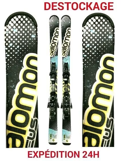 ski adulte occasion SALOMON "FOCUS" taille: 145 cm - 1 mètre 45 + fixations
