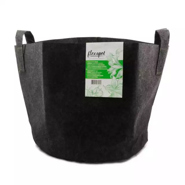 Geotextil Blumentopf / Pflanzsack mit Henkeln Flexapot Grau 20 GAL (75,7L)