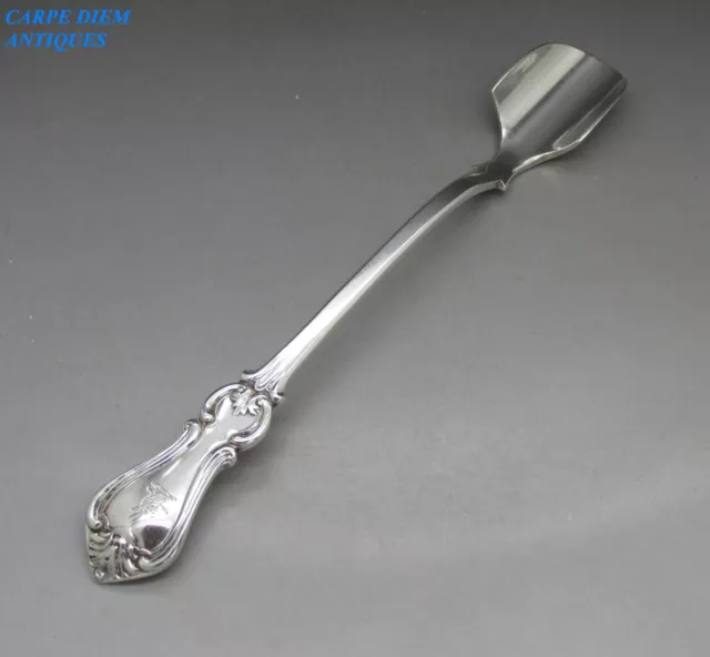 ANTICO 19° SECOLO MERAVIGLIOSO GRANDE 24CM ARGENTO MASSICCIO STILTON SCOOP FORMAGGIO 102g 1853
