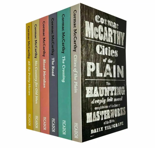 Cormac McCarthy Collection 6 Books Set Cities of the Plain,The Crossing,The Road