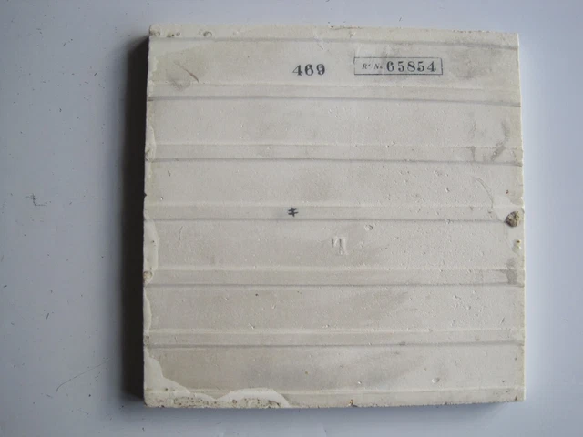 Antique 6" Victorian Wedgwood Blue & White Transfer Print Wall Tile C1887  #469 2