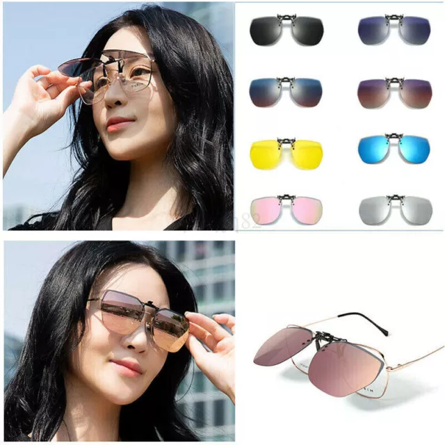 Flip Up Clip on Sunglasses Polarized Glasses Driving Anti Glare Men Women UV400