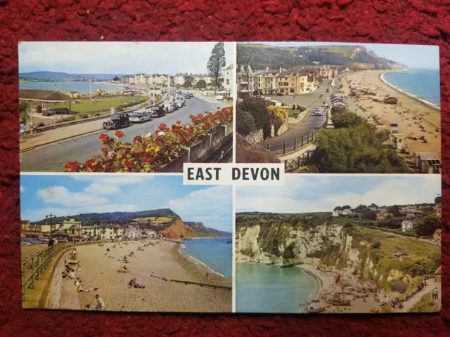 Vintage Postcard. Views Of East Devon - Exmouth, Seaton, Sidmouth, Beer, Devon