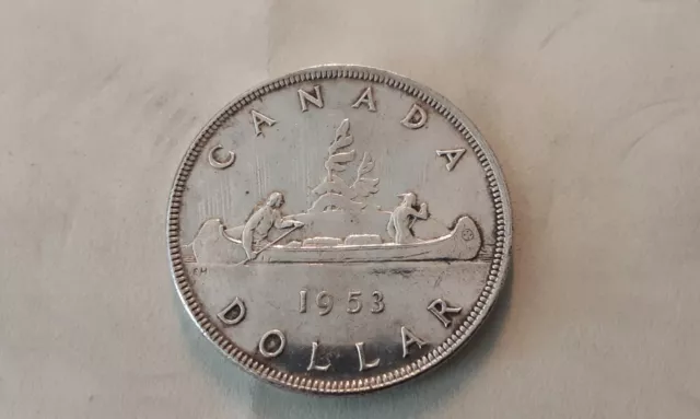 Canada 1953 Voyageur Silver Dollar King George Vi Canadian Silver Coin