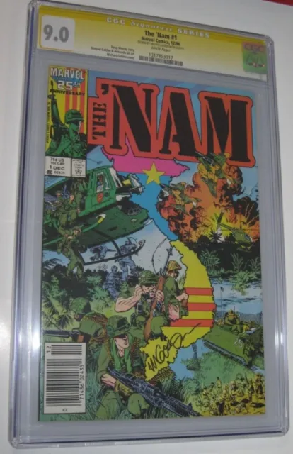 Cgc 9.0 The 'Nam #1 Signed By Michael Golden Cgc Signature Series Yellow Lable