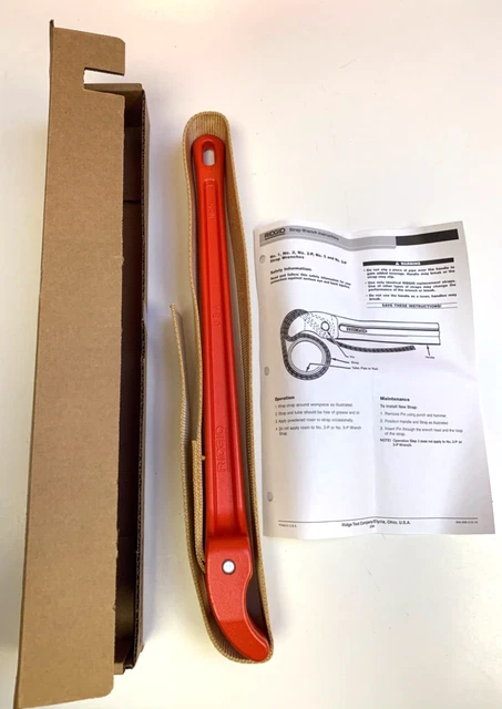 Rigid No. 5 Strap Wrench 48" Strap New In Box