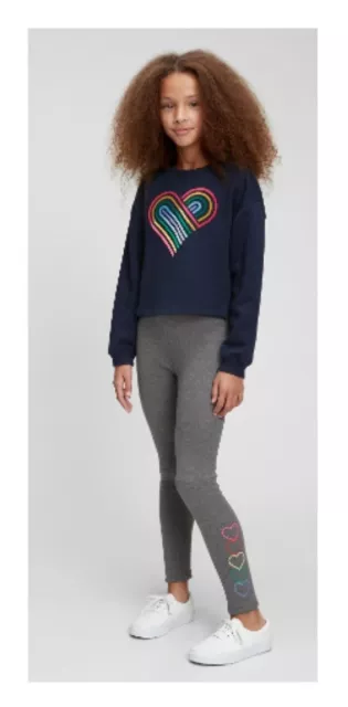 Leggings accoglienti gap ragazze nero navy grigio sherpa foderati in pile calze invernali calde 3