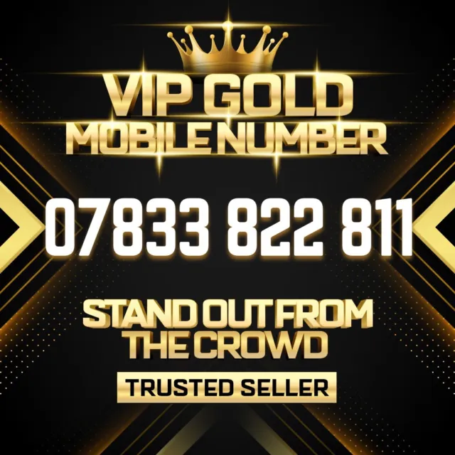 07833 822 811 scheda SIM numero di telefono VIP esclusivo oro platino business facile