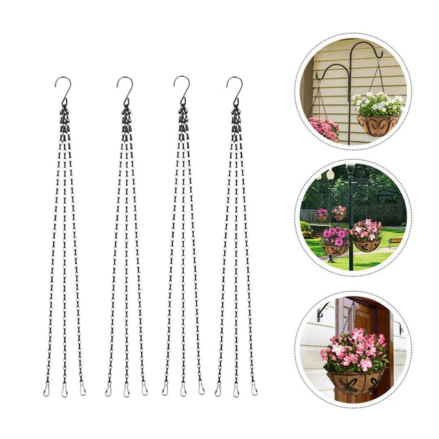 4 Pcs Eisen Blumentopfkette Wind Ketten Zum Aufhängen Von Pflanzgefäßen
