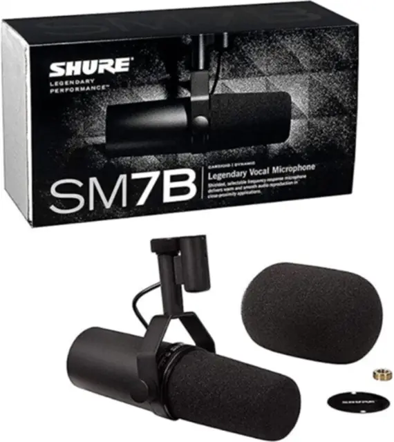 NEU Shure SM7B Cardioid Dynamic Vocal Mikrofon Schwarz Originalverpackung DE