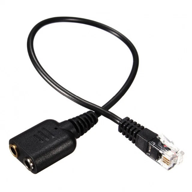 DOITOOL Adaptateur RJ9 Femelle Vers USB – Pour Utiliser Un Casque Téléphonique Sur PC Ou Téléphone