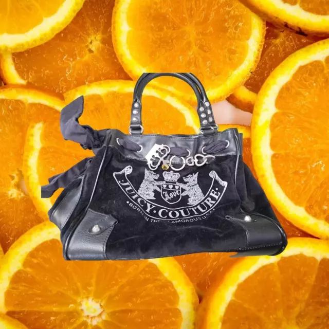 Vintage Juicy Couture Velour Bag Velvet Purse Scottie Dog Daydreamer Bow Y2K