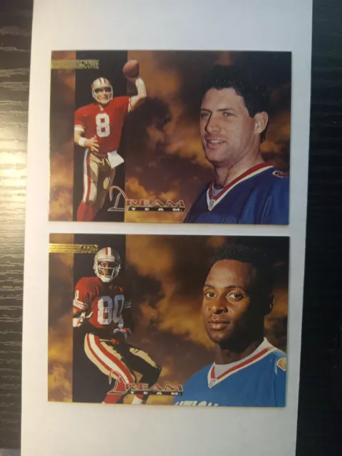 Score Dream Team #1 Steve Young + #5 JERRY RICE DREAM TEAM 49ERS Free Ship!