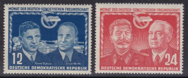 DDR 1951 postfrisch MiNr. 296-297  Deutsch-sowjetische Freundschaft