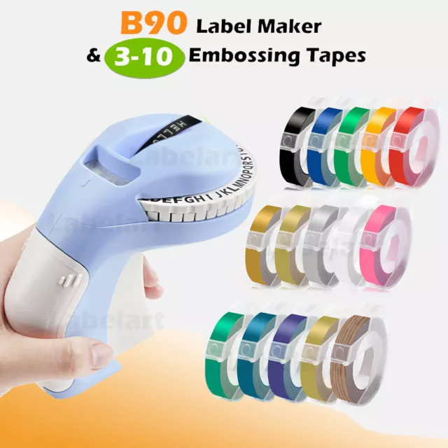 Dymo Omega Home Embossing Label Maker OR Compatible 3D Embossing Label Tape 9mm