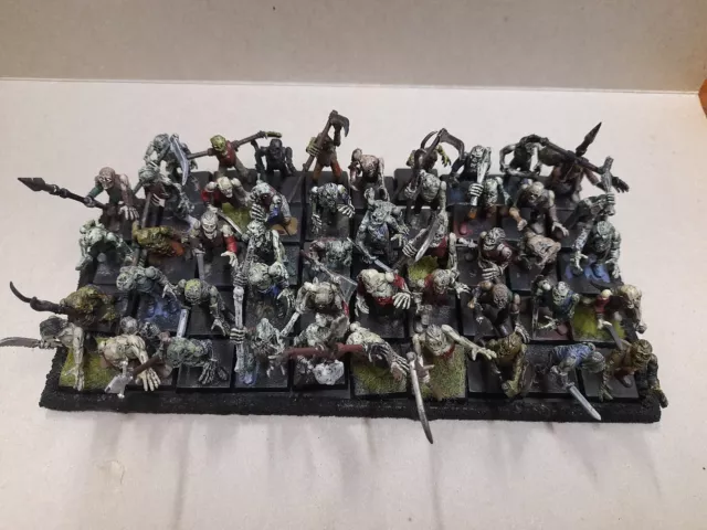 Warhammer Fantasy VAMPIRE COUNTS ZOMBIES (49) Painted Movement Tray GW OOP Rare