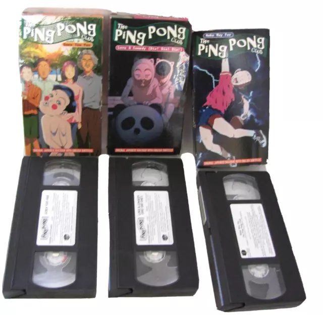 (2) Ping Pong Club VHS Make Way for & Love and Comedy Anime English  Subtitles