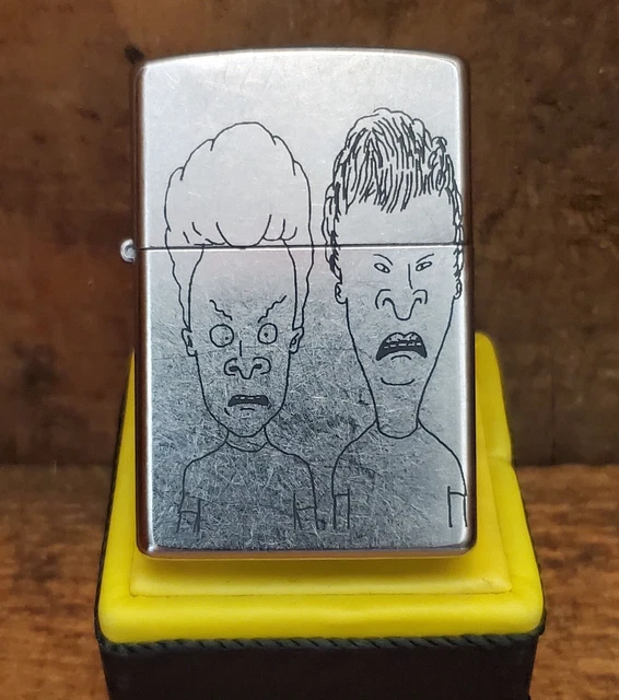 Zippo Lighter Beavis and Butt-Head Two Sided Custom Laser Engraved Street Chrome