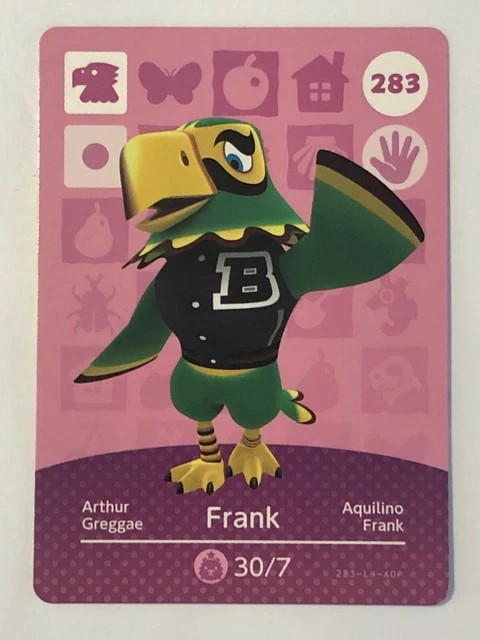 CARTE AMIIBO ANIMAL Crossing 283 Greggae / Frank [EUR] Série 3 Near Mint  EUR 9,99 - PicClick FR