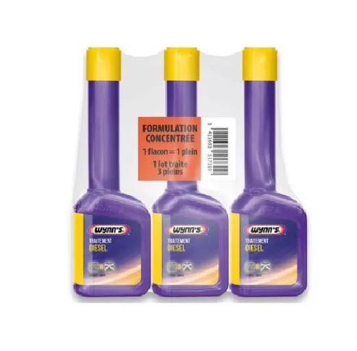 3 X Traitement Additif Amelioration Nettoyant Moteur Injecteurs Diesel Wynn's