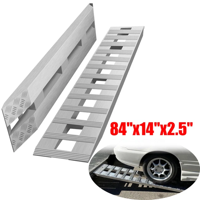 VEVOR 84&X14& ALUMINUM Ramps 6000Lbs Car Trailer Truck Hook End 1 Pair ...